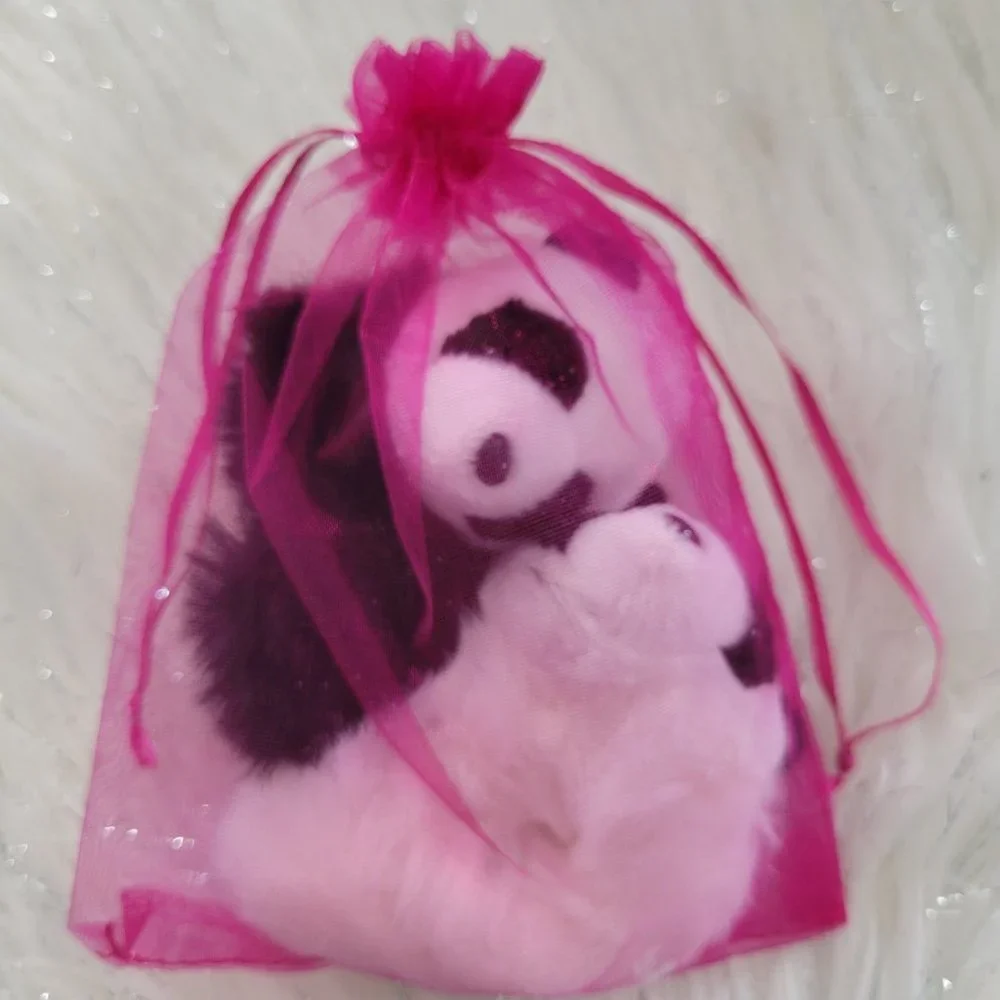 Set of 2 Plush Panda Scrunchies